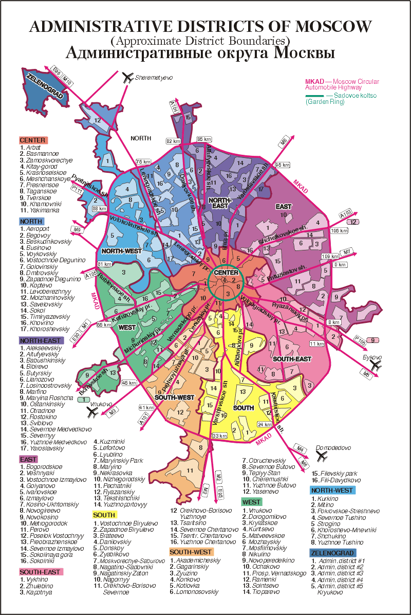 Округа Москвы